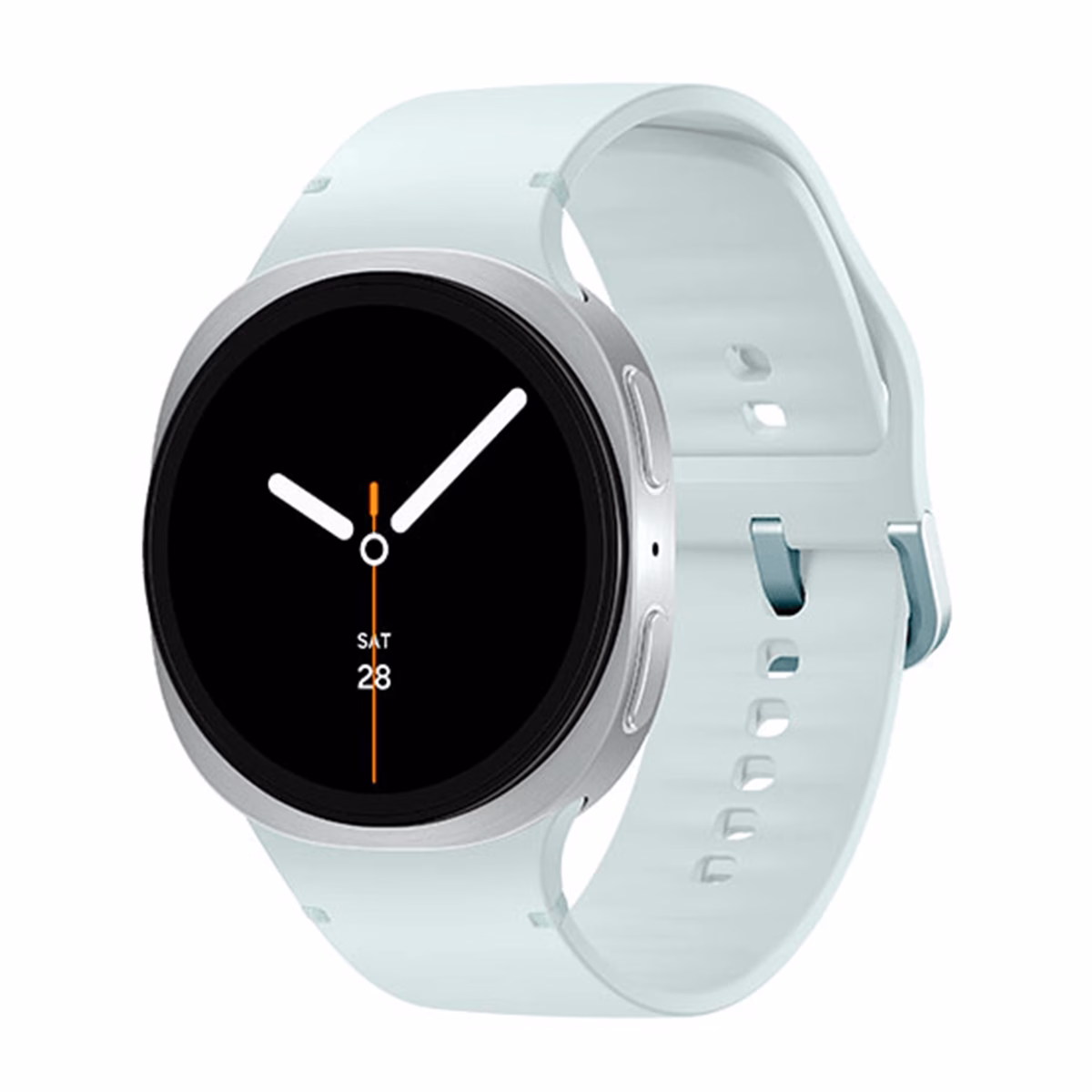 ساعت هوشمند سامسونگ مدل Galaxy Watch 8 44mm بدنه نقره ای بند سبز پلازادیجیتال