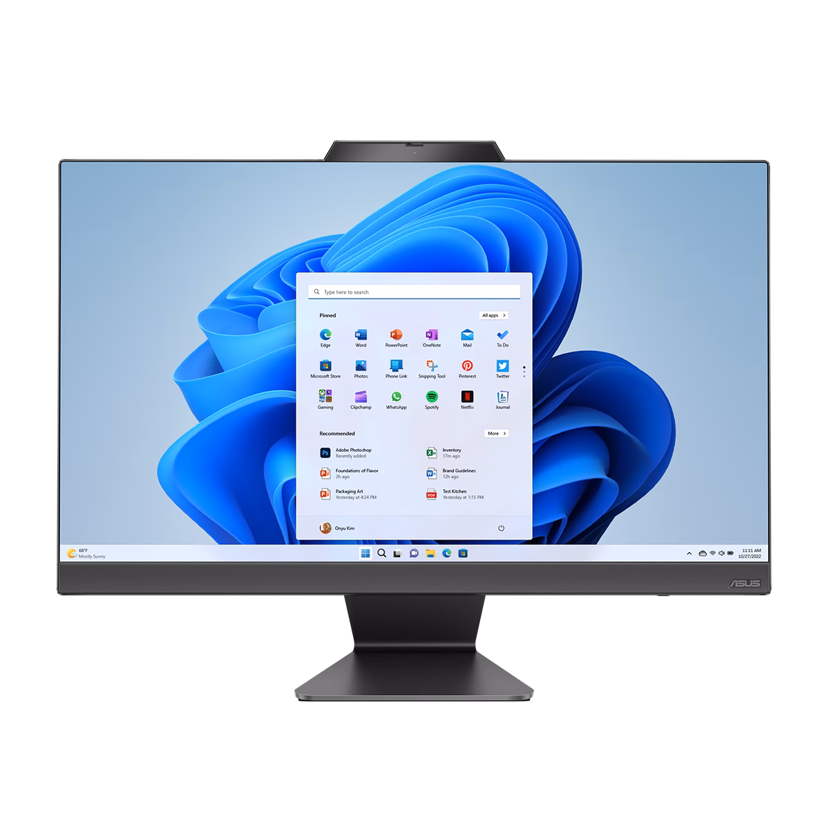 کامپیوتر All in One ایسوس 23.8 اینچی مدل A3402WVAK Core 5 120U 8GB 512GB رنگ مشکی پلازا دیجیتال