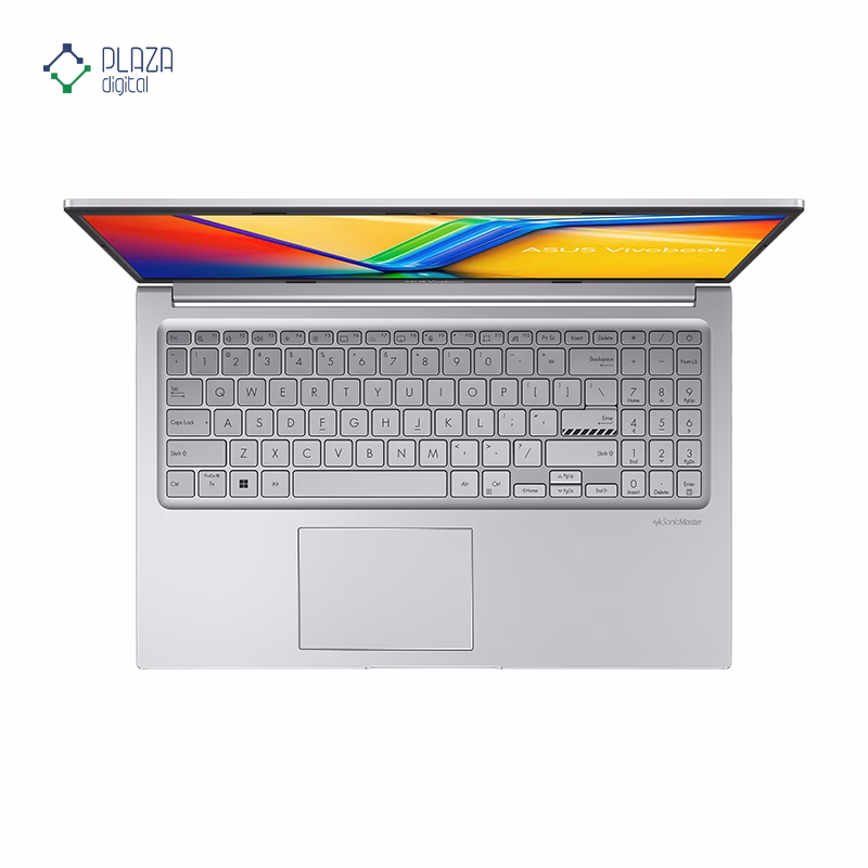 نمای کیبورد لپ تاپ ایسوس 15.6 اینچی مدل VivoBook 15 F1504VA i5 1334U 8GB 512GB UHD رنگ نقره ای پلازا دیجیتال