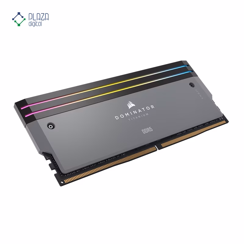 رم کامپیوتر DDR5 کورسیر مدل DOMINATOR TITANIUM RGB AMD EXPO دو کاناله 6000 مگاهرتز CL30 ظرفیت 32 گیگابایت پلازا دیجیتال
