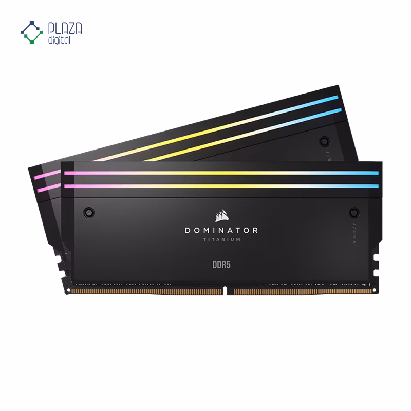 رم کامپیوتر DDR5 کورسیر مدل DOMINATOR TITANIUM RGB دو کاناله 8000 مگاهرتز CL38 ظرفیت 48 گیگابایت پلازا دیجیتال