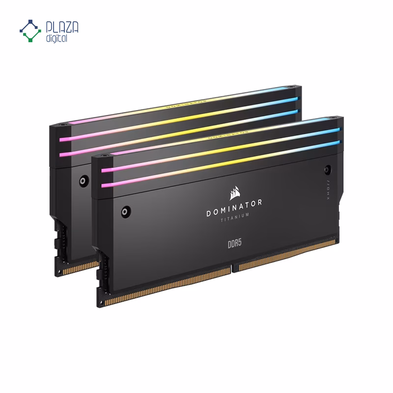 رم کامپیوتر DDR5 کورسیر مدل DOMINATOR TITANIUM RGB دو کاناله 8000 مگاهرتز CL38 ظرفیت 48 گیگابایت پلازا دیجیتال