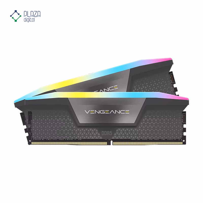 رم کامپیوتر DDR5 کورسیر مدل VENGEANCE RGB AMD EXPO دو کاناله 5600 مگاهرتز CL40 ظرفیت 32 گیگابایت پلازا دیجیتال