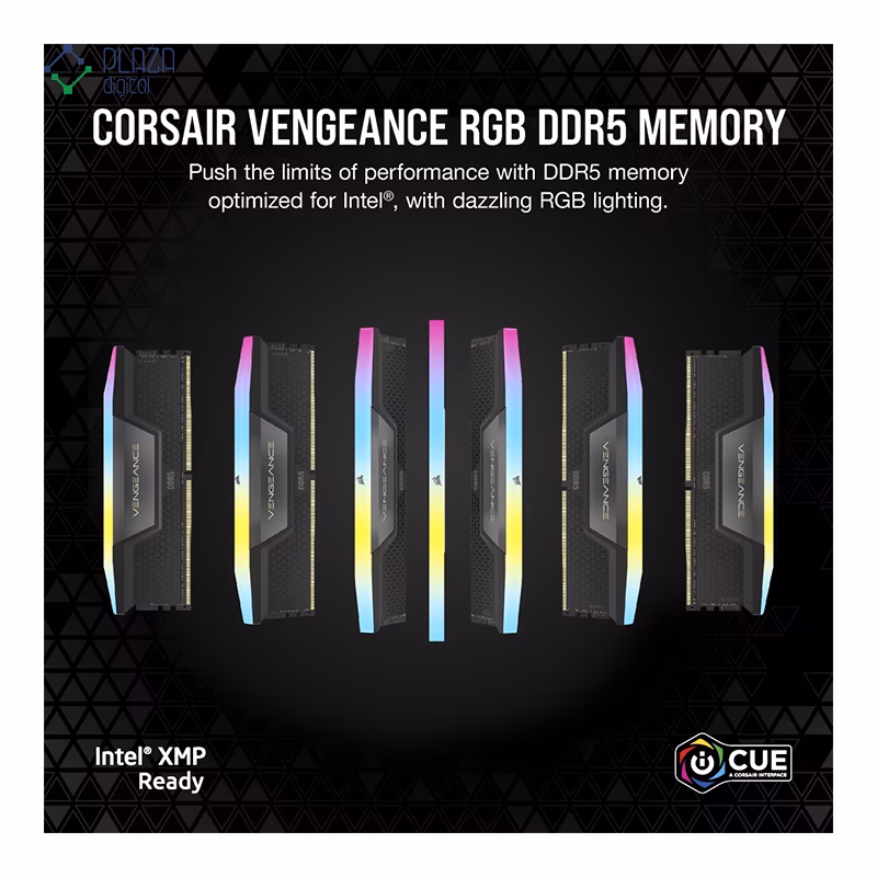 رم کامپیوتر DDR5 کورسیر مدل VENGEANCE RGB دو کاناله 7000 مگاهرتز CL36 ظرفیت 48 گیگابایت پلازا دیجیتال