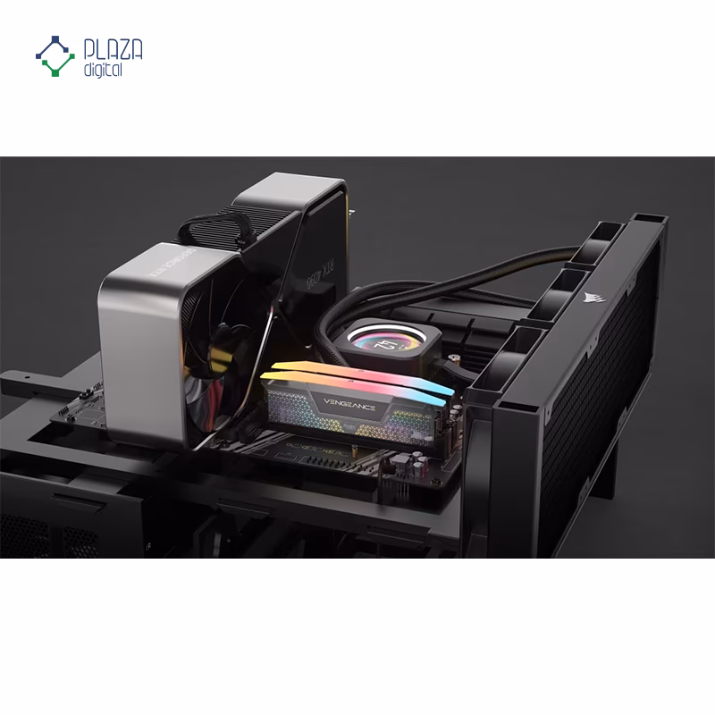 رم کامپیوتر DDR5 کورسیر مدل VENGEANCE RGB دو کاناله 8200 مگاهرتز CL40 ظرفیت 48 گیگابایت پلازا دیجیتال