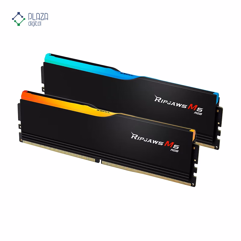 رم کامپیوتر DDR5 جی اسکیل مدل Ripjaws M5 RGB دو کاناله 5200 مگاهرتز CL40 ظرفیت 32 گیگابایت پلازا دیجیتال