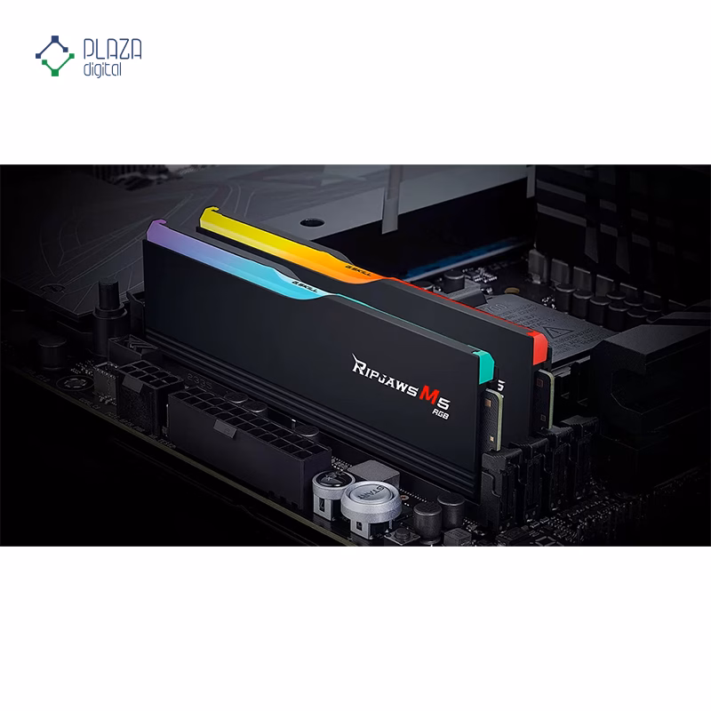 رم کامپیوتر DDR5 جی اسکیل مدل Ripjaws M5 RGB دو کاناله 6400 مگاهرتز CL36 ظرفیت 32 گیگابایت پلازا دیجیتال