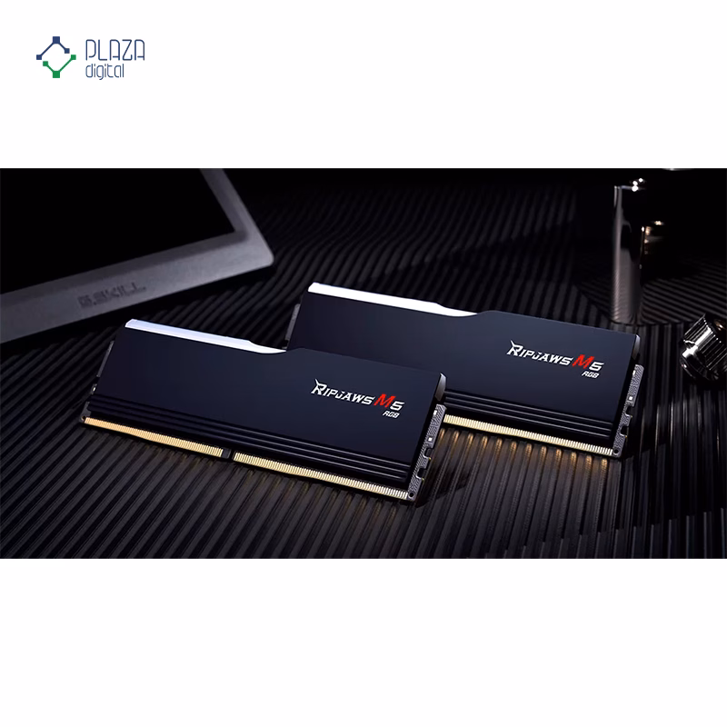 رم کامپیوتر DDR5 جی اسکیل مدل Ripjaws M5 RGB دو کاناله 6400 مگاهرتز CL36 ظرفیت 32 گیگابایت پلازا دیجیتال