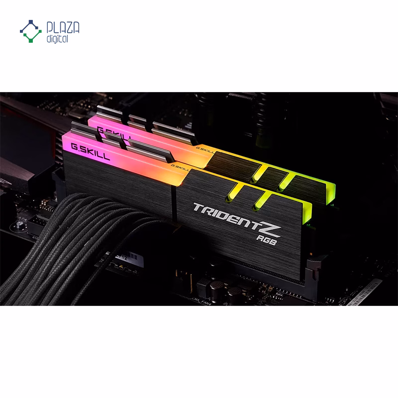 رم کامپیوتر DDR4 جی اسکیل مدل Trident Z RGB دو کاناله 3200 مگاهرتز CL16 ظرفیت 32 گیگابایت پلازا دیجیتال
