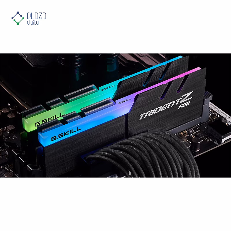 رم کامپیوتر DDR4 جی اسکیل مدل Trident Z RGB دو کاناله 4000 مگاهرتز CL18 ظرفیت 64 گیگابایت پلازا دیجیتال