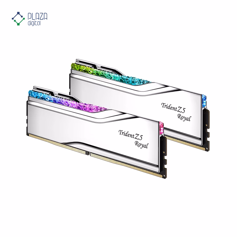 رم کامپیوتر DDR5 جی اسکیل مدل Trident Z5 Royal دو کاناله 6400 مگاهرتز CL32 ظرفیت 32 گیگابایت پلازا دیجیتال