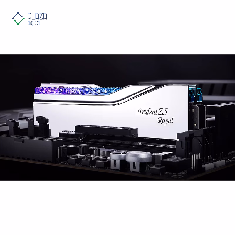 رم کامپیوتر DDR5 جی اسکیل مدل Trident Z5 Royal دو کاناله 6400 مگاهرتز CL32 ظرفیت 32 گیگابایت پلازا دیجیتال