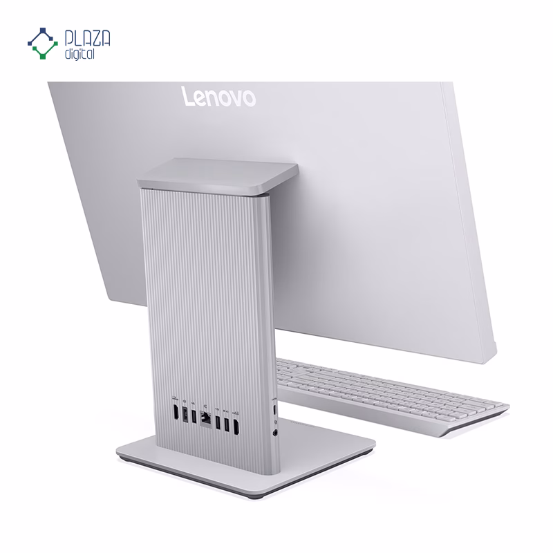 نمای پشت کامپیوتر All in One لنوو 23.8 اینچی مدل IdeaCentre AIO 24IRH9 A390 i3 1315U 8GB 512GB رنگ نقره ای پلازا دیجیتال