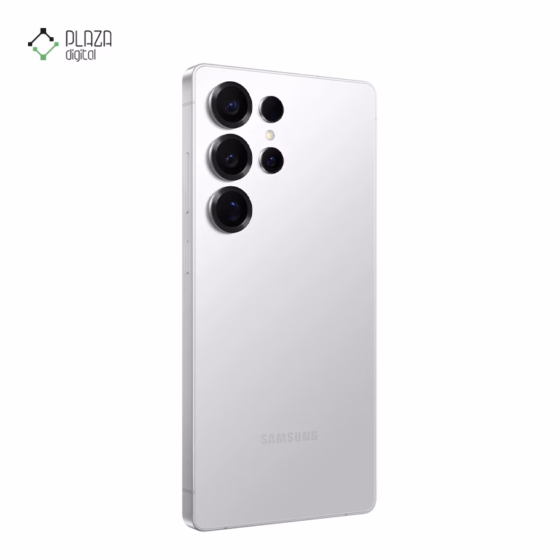 نمای پشت گوشی موبایل سامسونگ مدل Galaxy S25 Ultra ظرفیت 1 ترابایت رم 12 گیگابایت - ویتنام رنگ سفید پلازا دیجیتال