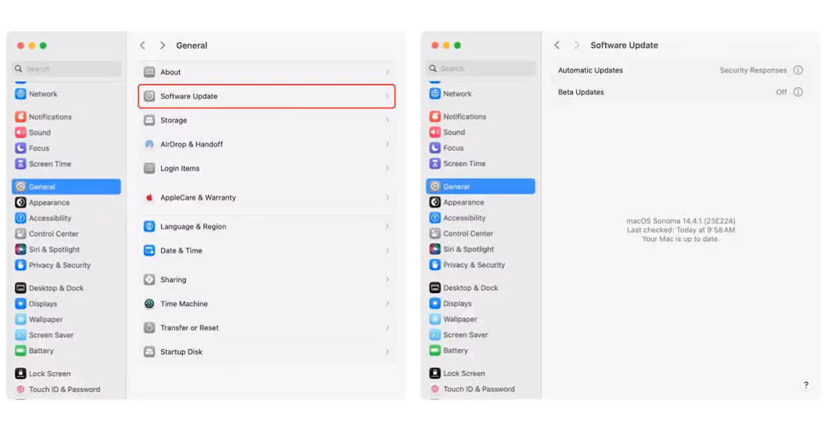 به‌روزرسانی نرم‌افزار imac