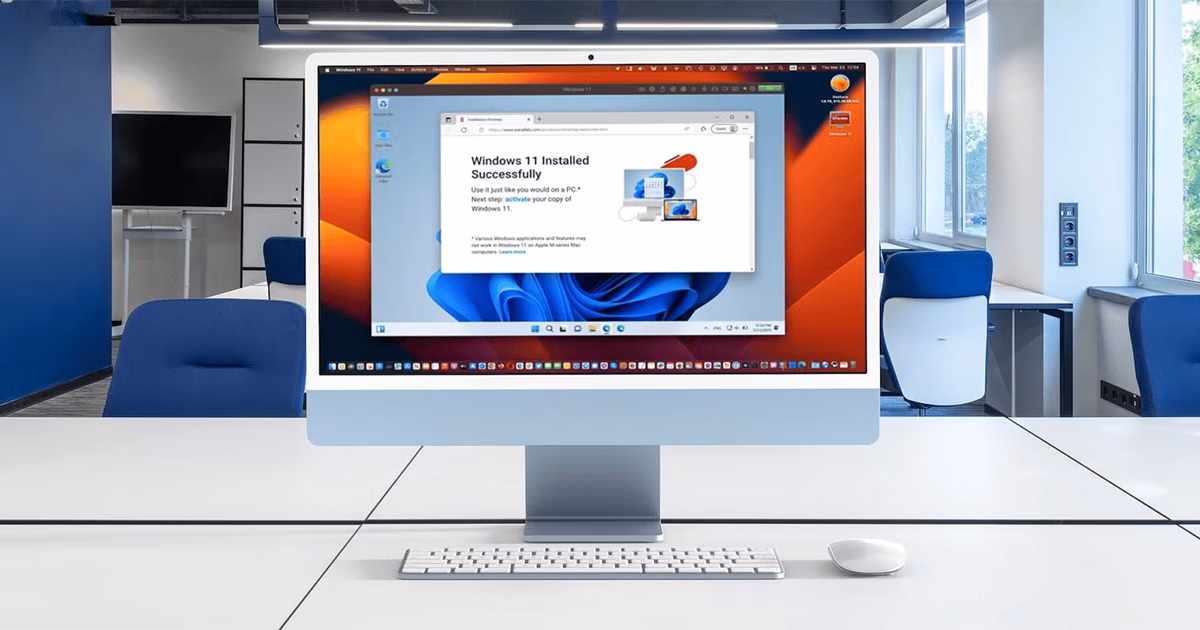 نصب ویندوز با Parallels Desktop
