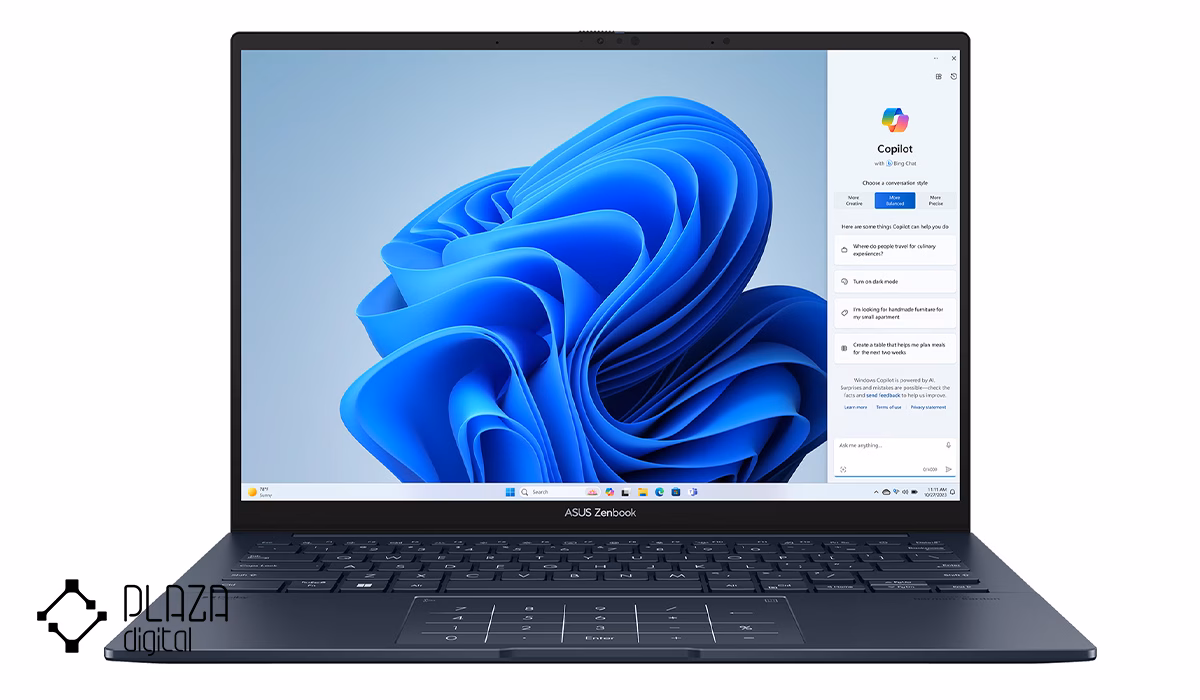 بهترین لپ تاپ از نظر باتری 23 لپ تاپ ایسوس 14 اینچی مدل Zenbook 14 UX3405CA Ultra 7 255H 16GB 512GB