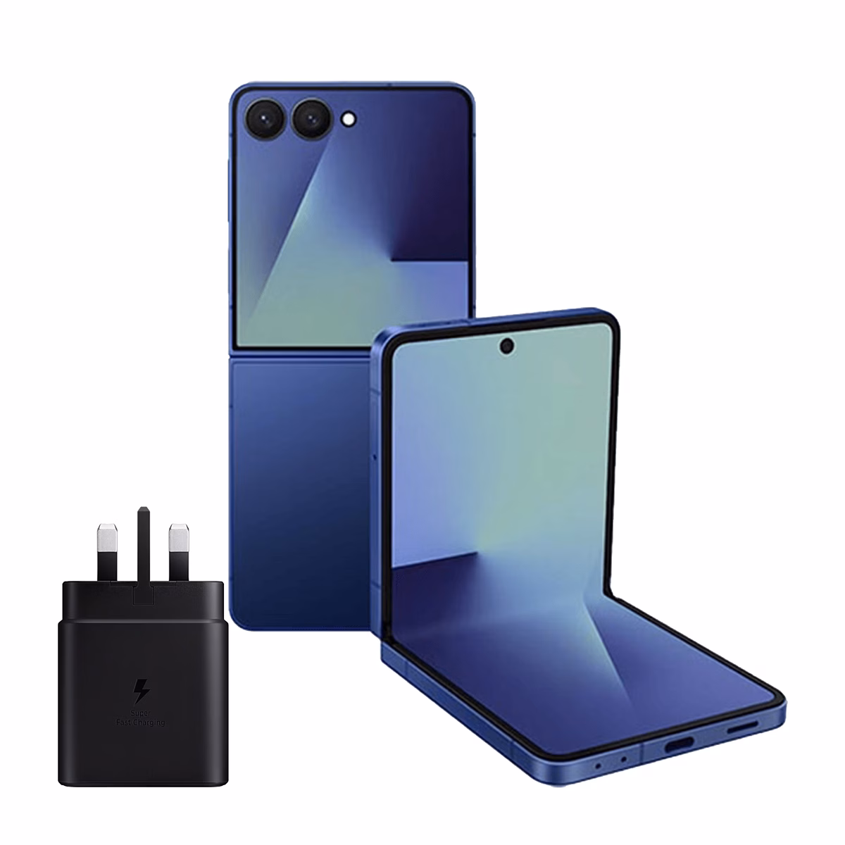 گوشی موبایل سامسونگ مدل Galaxy Z Flip7 ظرفیت 512 گیگابایت رم 12 گیگابایت – ویتنام همراه شارژر 45 وات سامسونگ آبی پلازادیجیتال