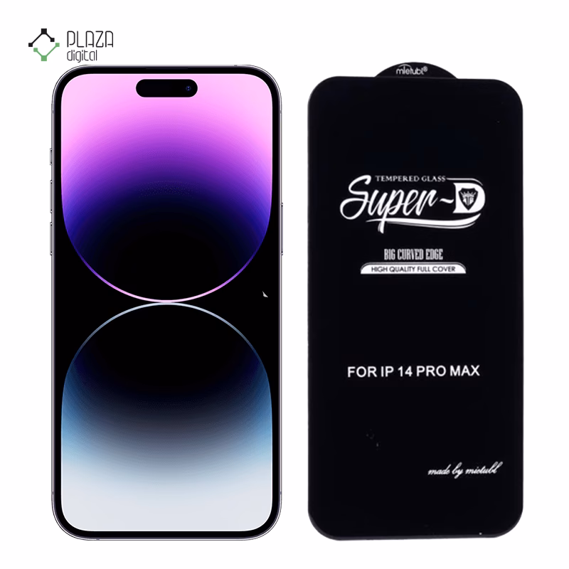گلس شیشه ای گوشی اپل iPhone 14 Pro Max مدل Super D پلازادیجیتال