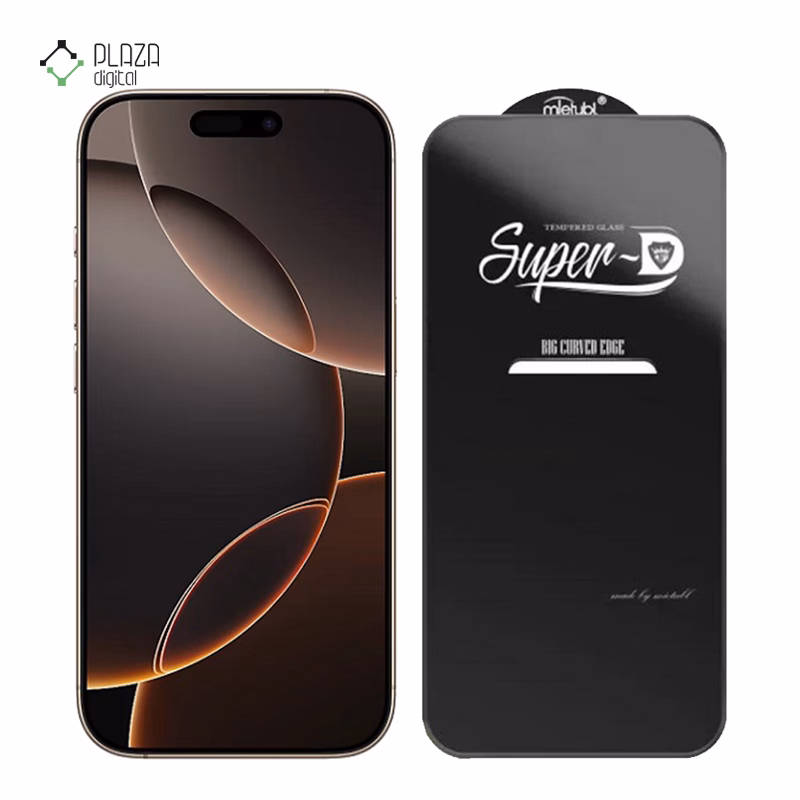 گلس شیشه ای گوشی اپل iPhone 16 Pro Max مدل Super D پلازادیجیتال