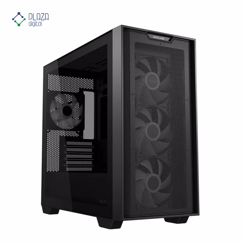 کیس کامپیوتر گیمینگ ایسوس مدل A21 PLUS رنگ مشکی پلازا دیجیتال