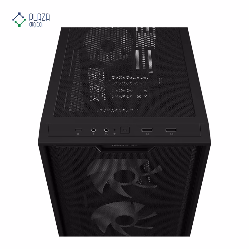 کیس کامپیوتر گیمینگ ایسوس مدل A21 PLUS رنگ مشکی پلازا دیجیتال