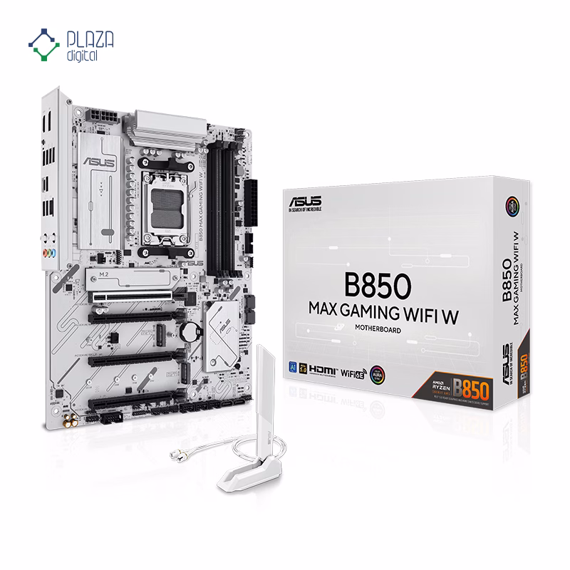 جعبه مادربرد ایسوس مدل B850 MAX GAMING WIFI W D5 پلازا دیجیتال