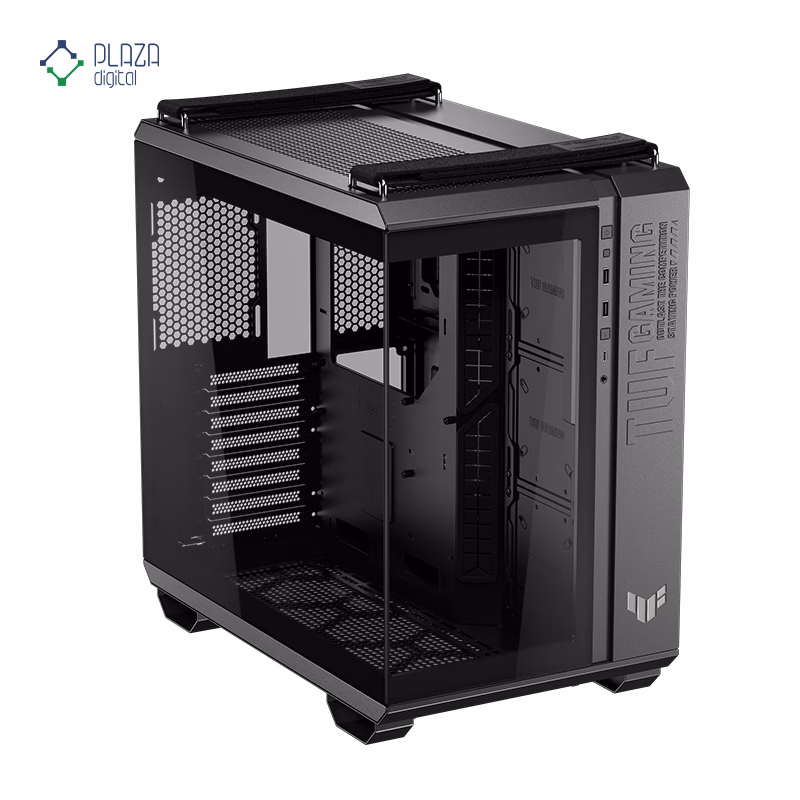 کیس کامپیوتر گیمینگ ایسوس مدل TUF Gaming GT502 Horizon رنگ مشکی پلازا دیجیتال