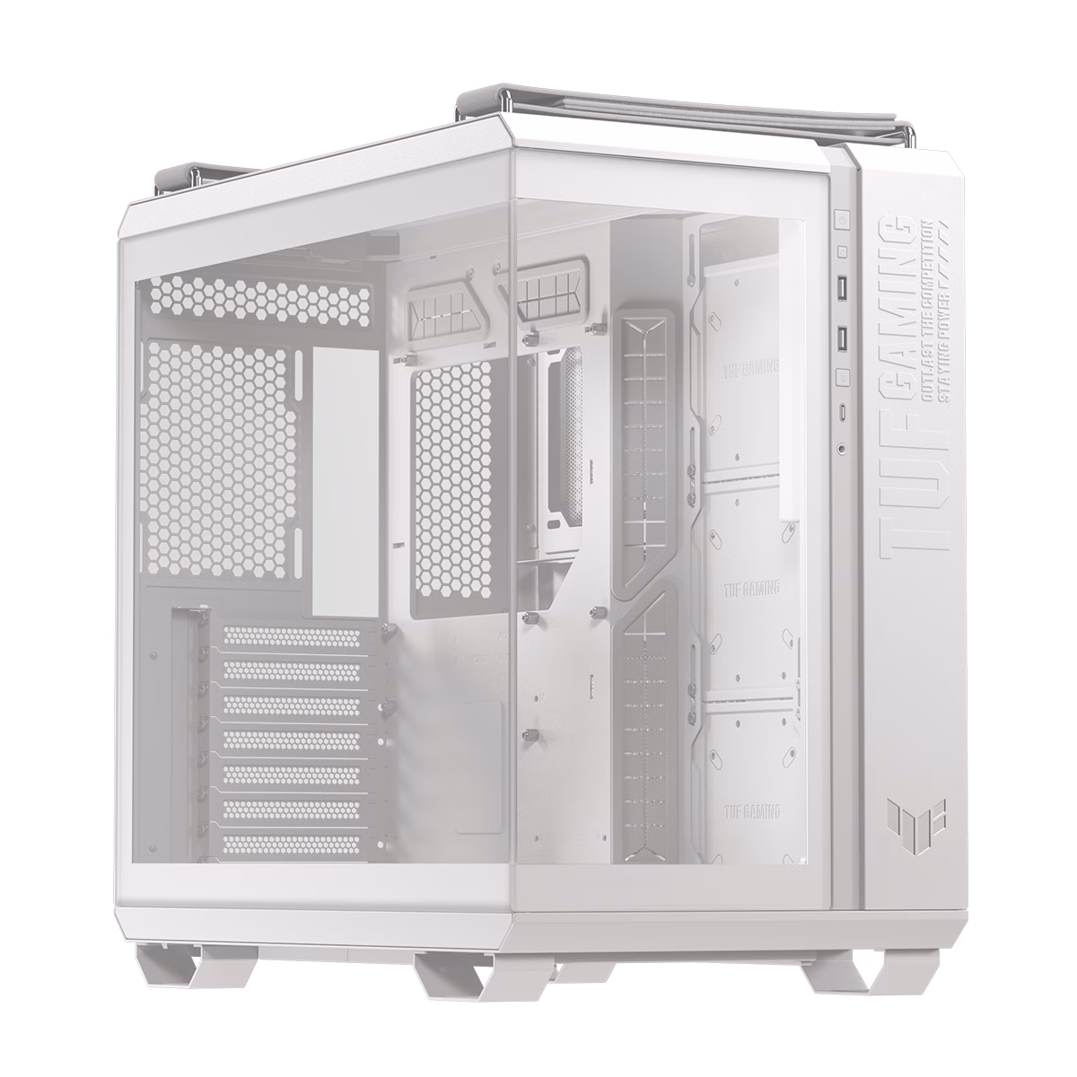 کیس کامپیوتر گیمینگ ایسوس مدل TUF Gaming GT502 Horizon رنگ سفید پلازا دیجیتال