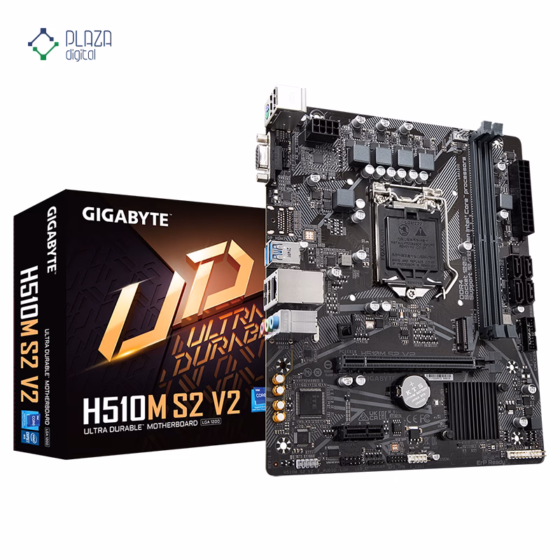 جعبه مادربرد گیگابایت مدل H510M S2 V2 (rev. 1.0) D4 پلازا دیجیتال