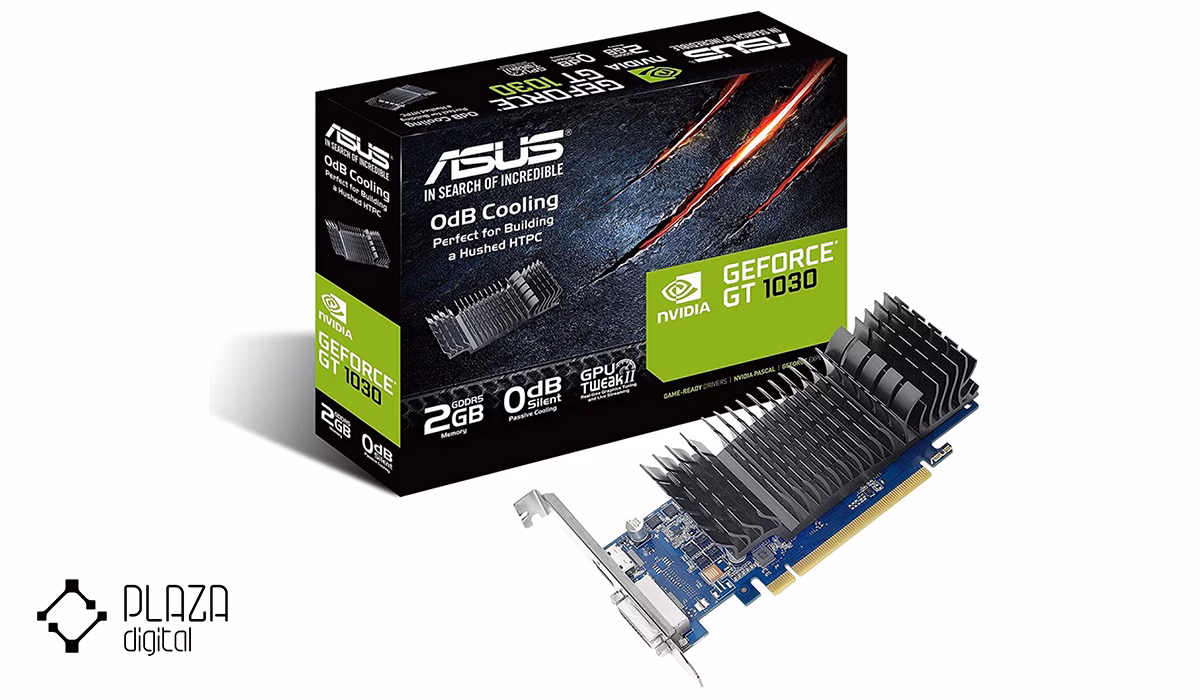 بهترین کارت گرافیک های کامپیوتر PC از اقتصادی تا بالارده 24 کارت گرافیک ایسوس مدل GT1030-SL-2G-BRK حافظه 2 گیگابایت