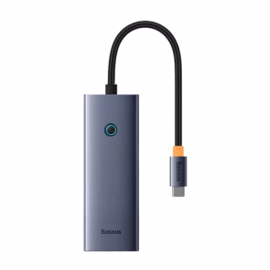هاب Type-C باسئوس 5 پورت مدل UltraJoy Series B00052801811-01 خاکستری پلازادیجیتال