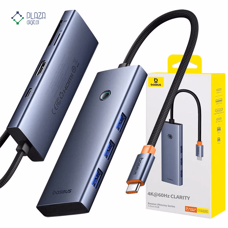 هاب Type-C باسئوس 7 پورت مدل UltraJoy Series B00052803811-00 پلازادیجیتال