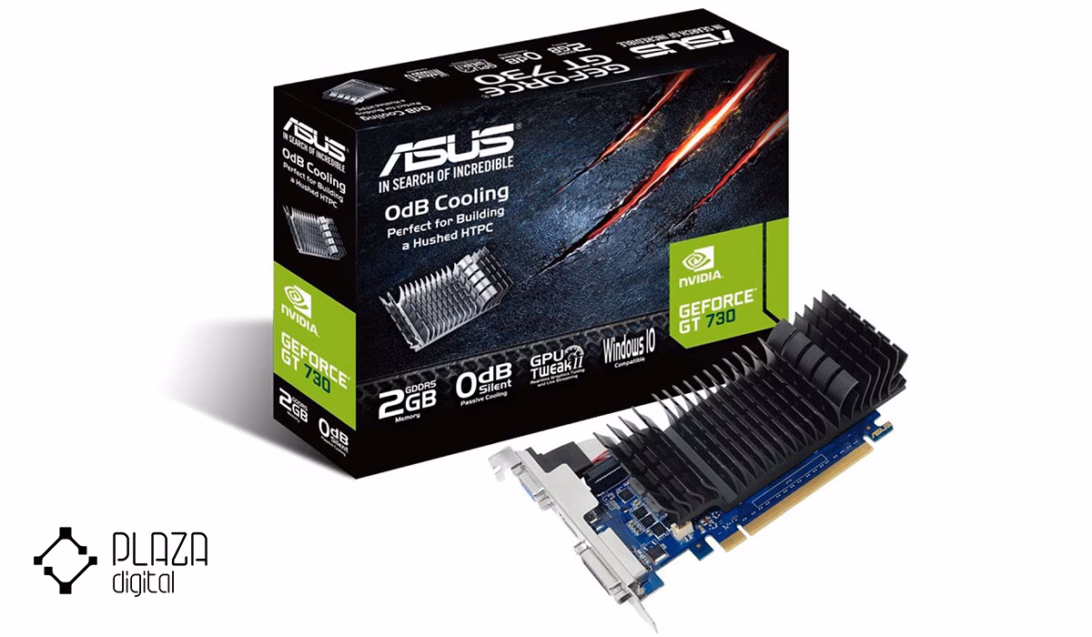 بهترین کارت گرافیک های کامپیوتر PC از اقتصادی تا بالارده 22 کارت گرافیک ایسوس مدل GeForce GT 730-SL 2G D5 BRK GDDR5 حافظه 2 گیگابایت