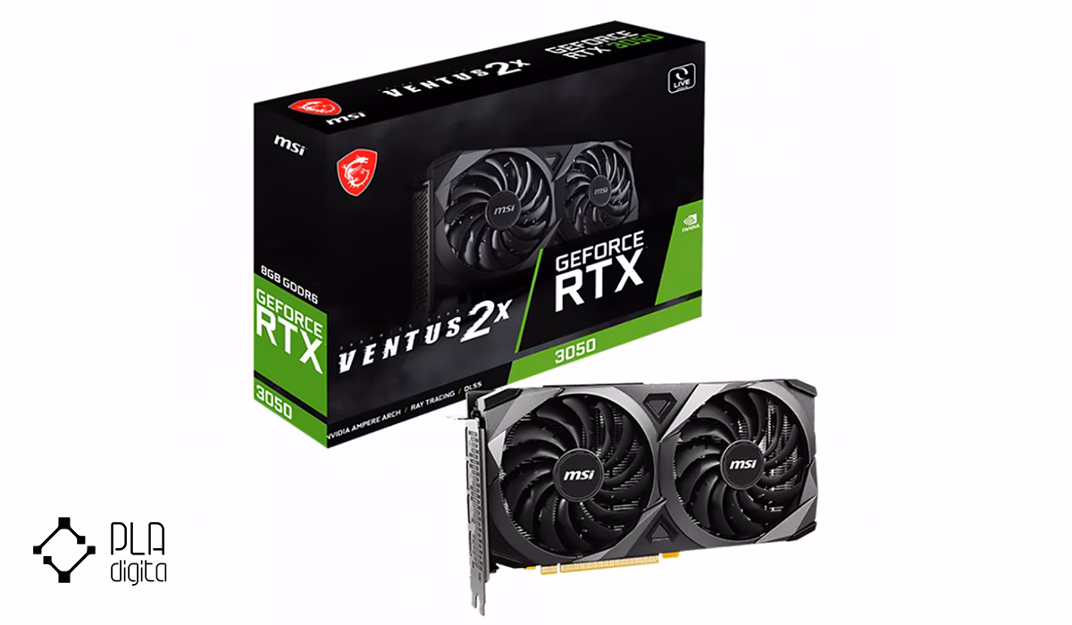 بهترین کارت گرافیک های کامپیوتر PC از اقتصادی تا بالارده 28 کارت گرافیک MSI RTX 3050 Ventus 2X 8G OC