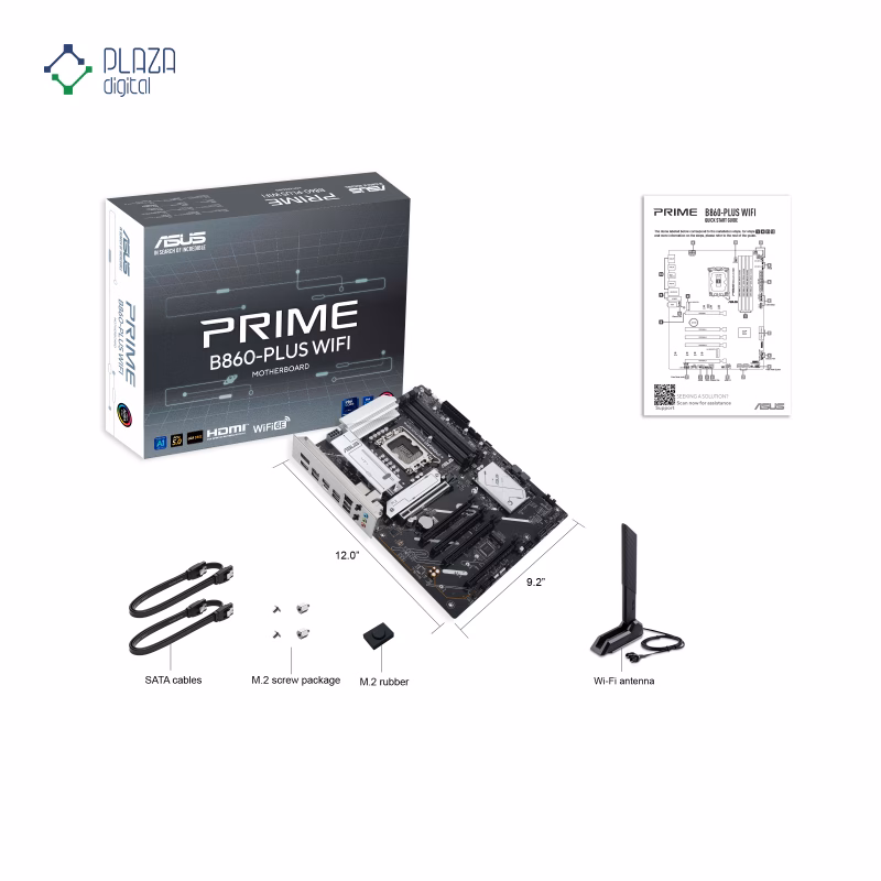محتویات جعبه مادربرد ایسوس مدل PRIME B860-PLUS WIFI D5 پلازا دیجیتال