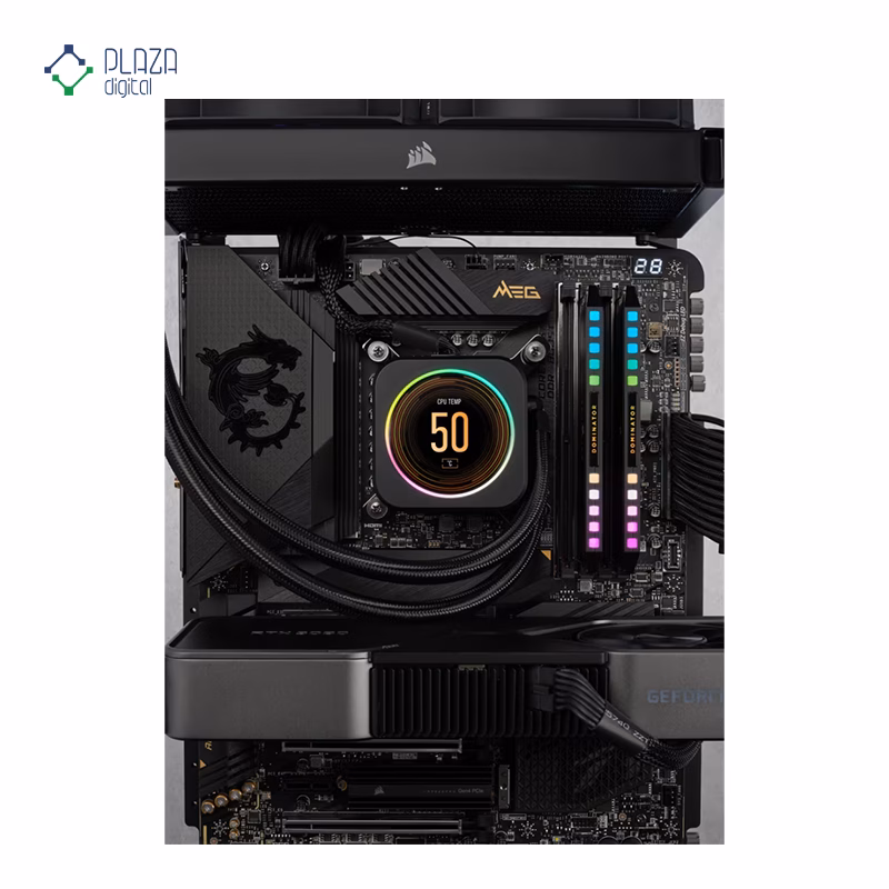 رم کامپیوتر DDR5 کورسیر مدل DOMINATOR PLATINUM RGB دو کاناله 6000 مگاهرتز CL40 ظرفیت 32 گیگابایت پلازا دیجیتال