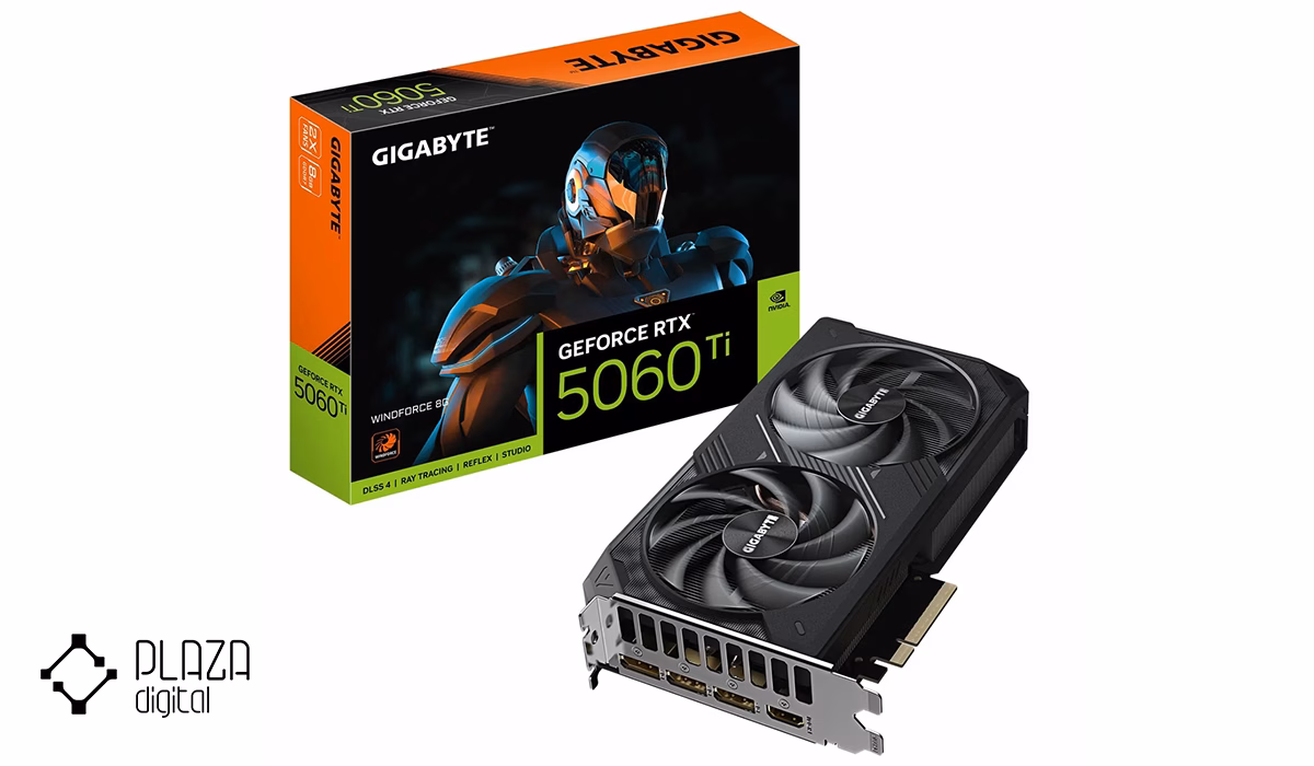 بهترین کارت گرافیک های کامپیوتر PC از اقتصادی تا بالارده 36 کارت گرافیک گیگابایت مدل GeForce RTX 5060 Ti WINDFORCE OC 8G حافظه 8 گیگابایت