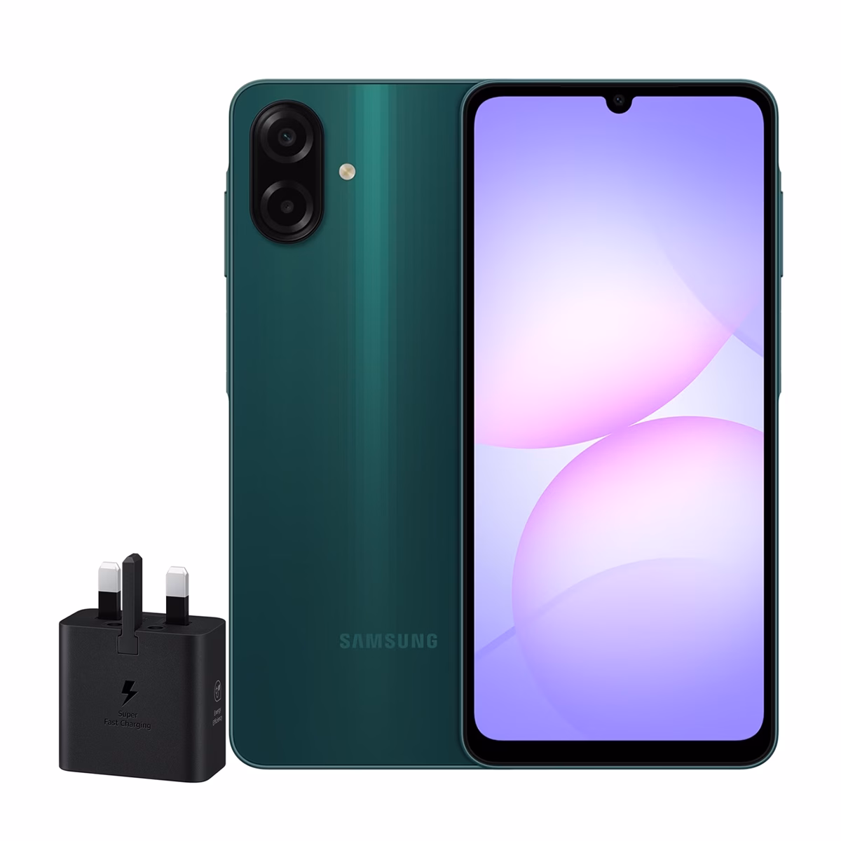گوشی موبایل سامسونگ مدل Galaxy A07 4G ظرفیت 128 گیگابایت رم 4 گیگابایت - ویتنام همراه شارژر 25 وات سامسونگ رنگ سبز پلازا دیجیتال