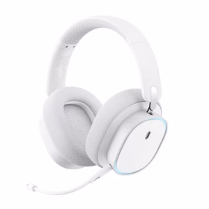 هدفون گیمینگ بلوتوثی باسئوس مدل AeQur GH02 سفید پلازادیجیتال