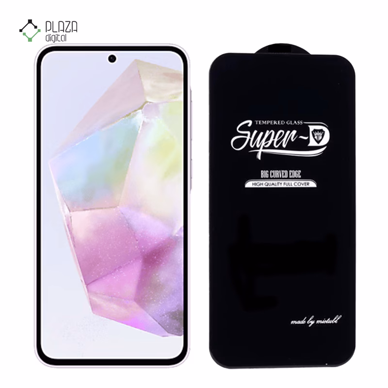 گلس شیشه ای گوشی سامسونگ Galaxy A35 مدل Super D پلازادیجیتال