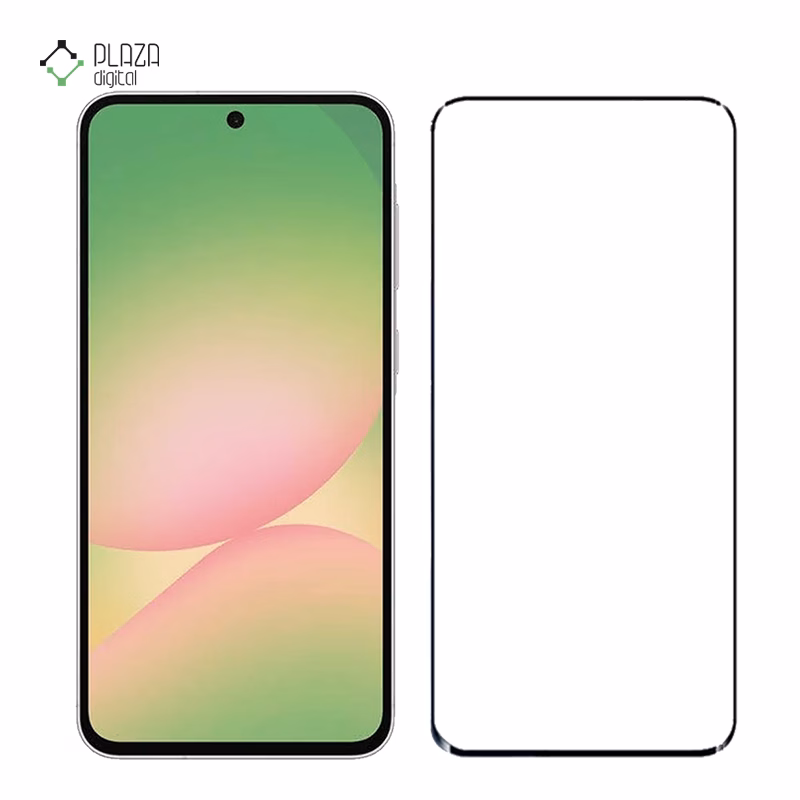گلس شیشه ای گوشی سامسونگ Galaxy A56 مدل اولترا فول چسب 9H پلازادیجیتال