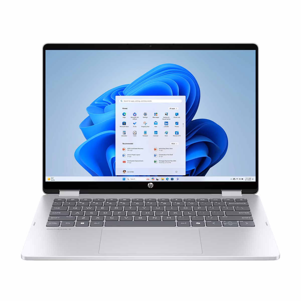 لپ تاپ اچ پی 14 اینچی مدل OmniBook 5 Flip 14-fp0013dx Core 5 120U 8GB 1TB پلازا دیجیتال