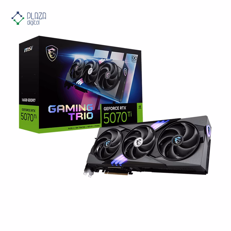 کارت گرافیک ام اس آی مدل GeForce RTX 5070 Ti 16G GAMING TRIO OC حافظه 16 گیگابایت پلازا دیجیتال