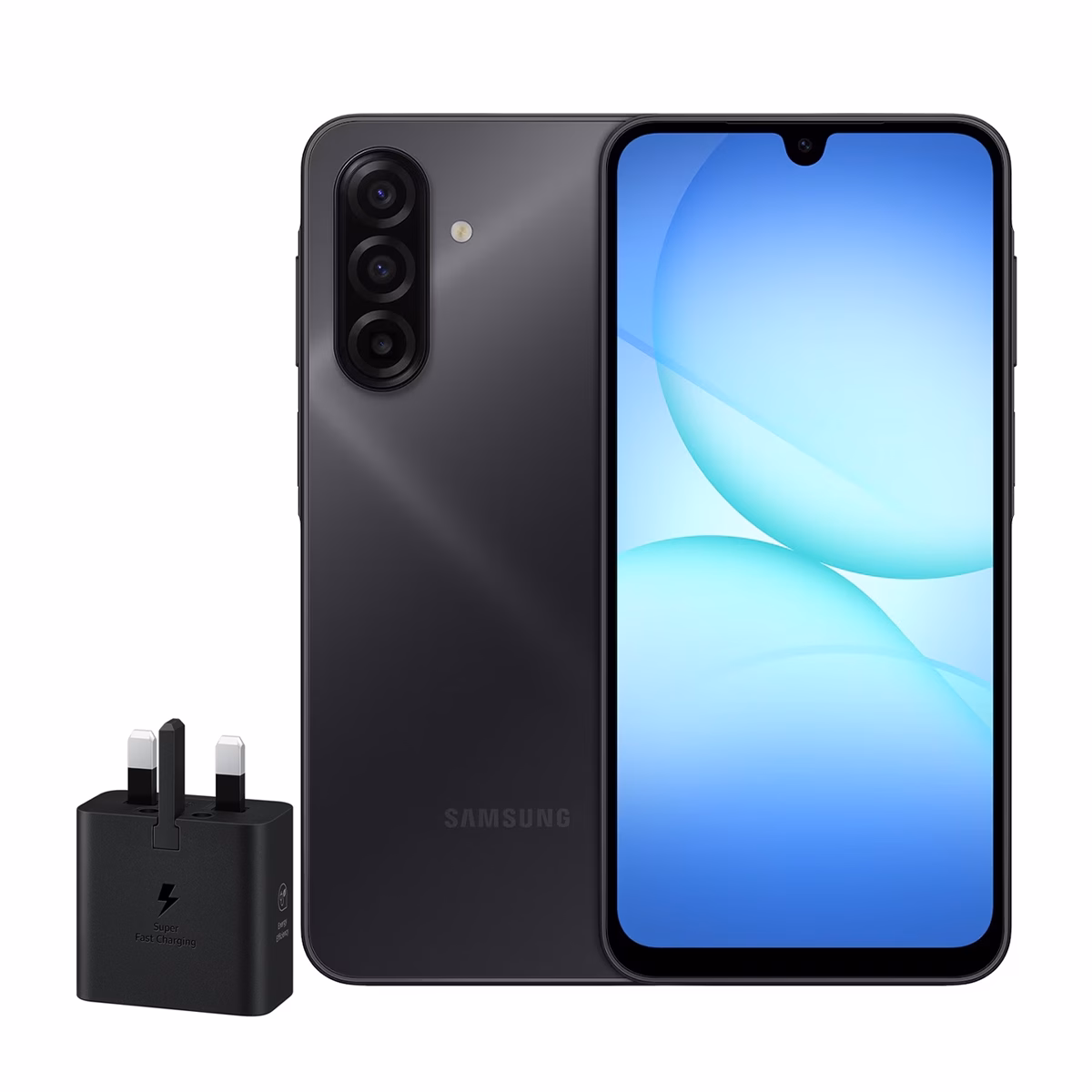 گوشی موبایل سامسونگ مدل Galaxy A17 4G ظرفیت 128 گیگابایت رم 6 گیگابایت - همراه شارژر 25 وات سامسونگ رنگ مشکی پلازا دیجیتال