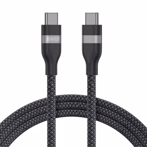کابل تبدیل USB-C به USB-C انکر مدل A82E2 طول 90 سانتی متر مشکی پلازادیجیتال