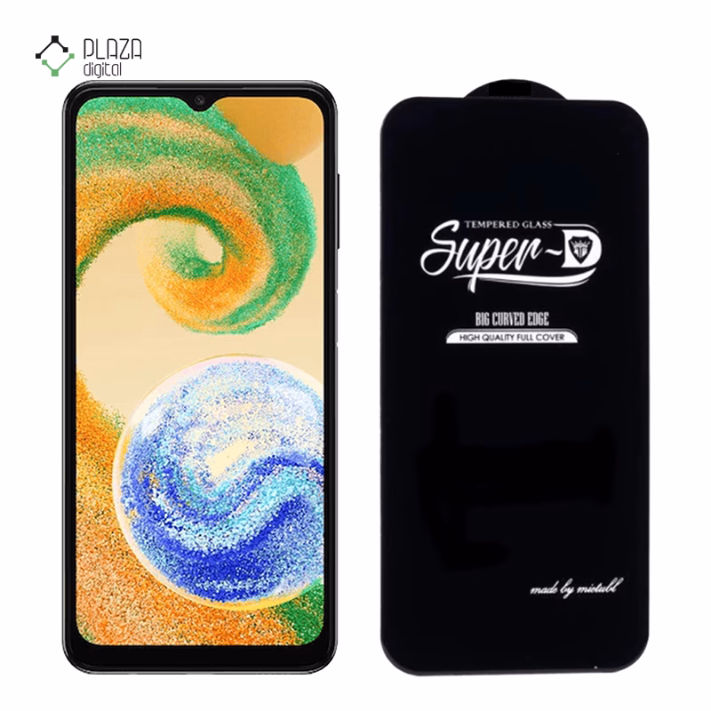 گلس شیشه ای گوشی سامسونگ Galaxy A04s مدل Super D پلازادیجیتال