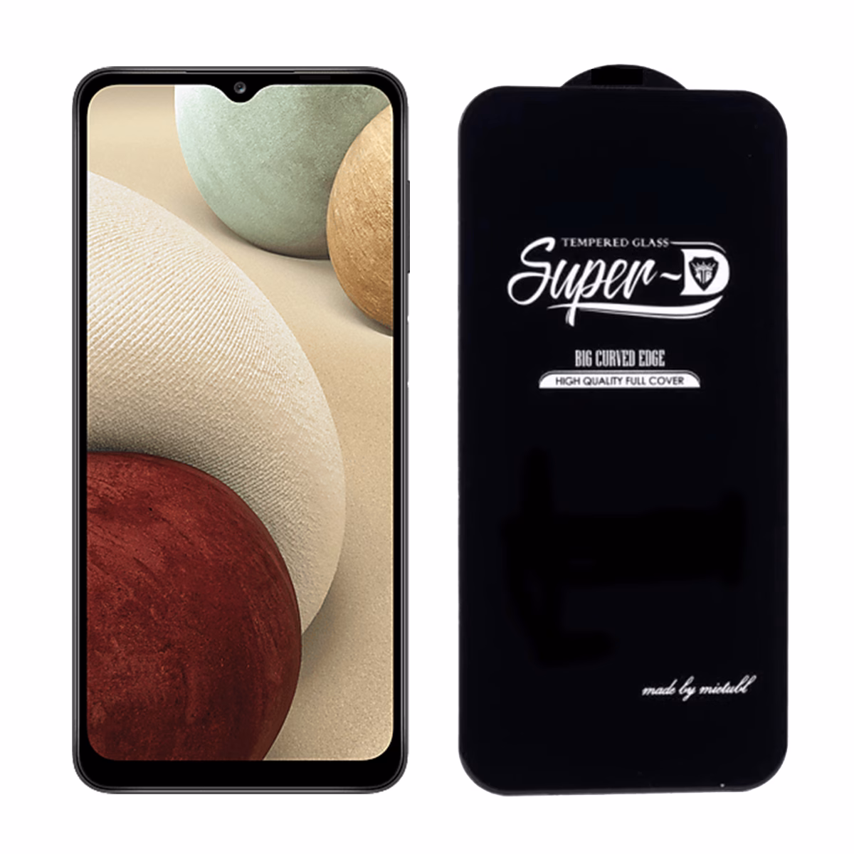 گلس گوشی سامسونگ Galaxy A12 مدل Super D پلازادیجیتال