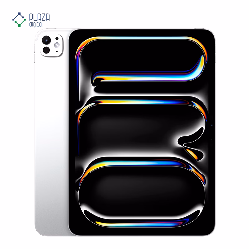 نمای جلو تبلت اپل مدل iPad Pro 11 WiFi M5 2025 ظرفیت 512 گیگابایت رم 12 گیگابایت نقره ای پلازا دیجیتال