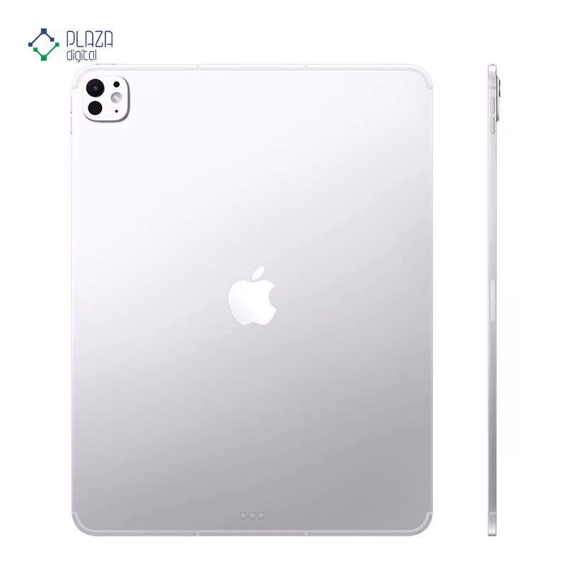 نمای پشت تبلت اپل مدل iPad Pro 13 WiFi M5 2025 ظرفیت 256 گیگابایت رم 12 گیگابایت نقره ای پلازا دیجیتال